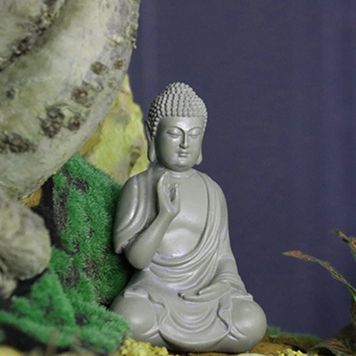 Buddha Stones小さな瞑想の祈り 樹脂製仏像 慈悲の家の机の装飾 - image 14