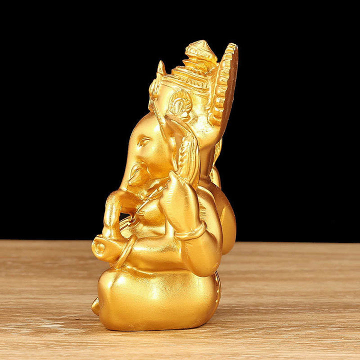 Buddha Stonesガネーシャ ガンパティ 象像 変身 樹脂製 ホームデコレーション