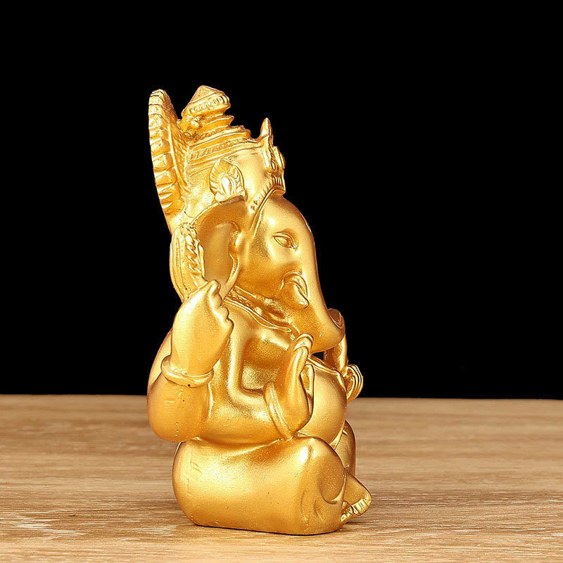 Buddha Stonesガネーシャ ガンパティ 象像 変身 樹脂製 ホームデコレーション