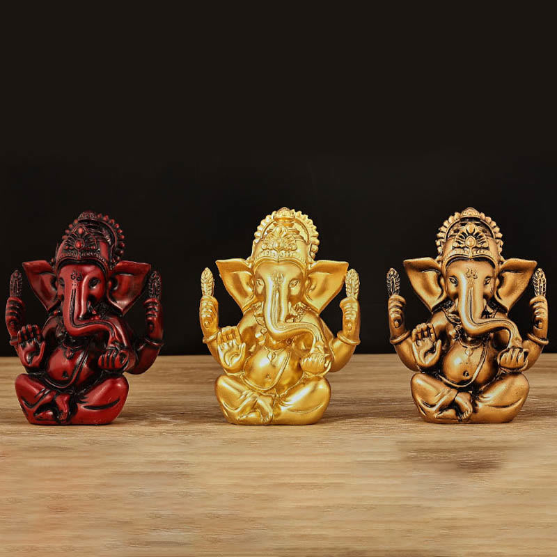 Buddha Stonesガネーシャ ガンパティ 象像 変身 樹脂製 ホームデコレーション