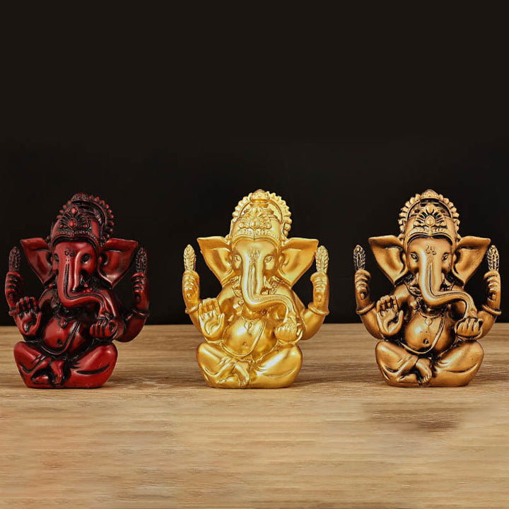 Buddha Stonesガネーシャ ガンパティ 象像 変身 樹脂製 ホームデコレーション