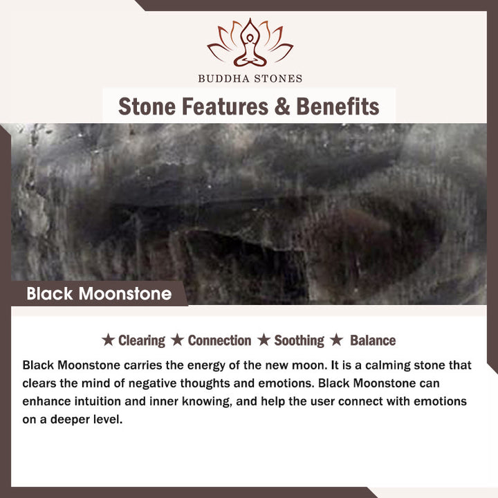 Buddha Stonesブラックムーンストーン スージングブレスレット