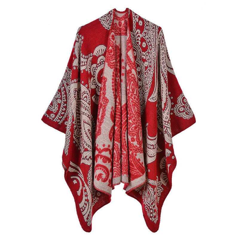 Buddha Stonesチベットカシューフラワーショール 秋冬 心地よいスカーフラップ