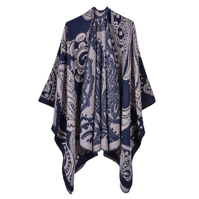 Buddha Stonesチベットカシューフラワーショール 秋冬 心地よいスカーフラップ