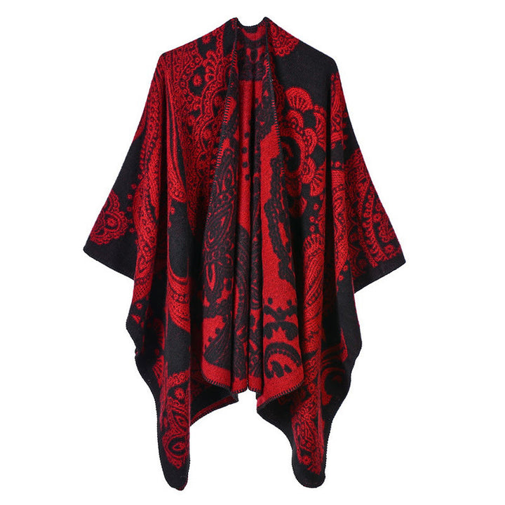 Buddha Stonesチベットカシューフラワーショール 秋冬 心地よいスカーフラップ