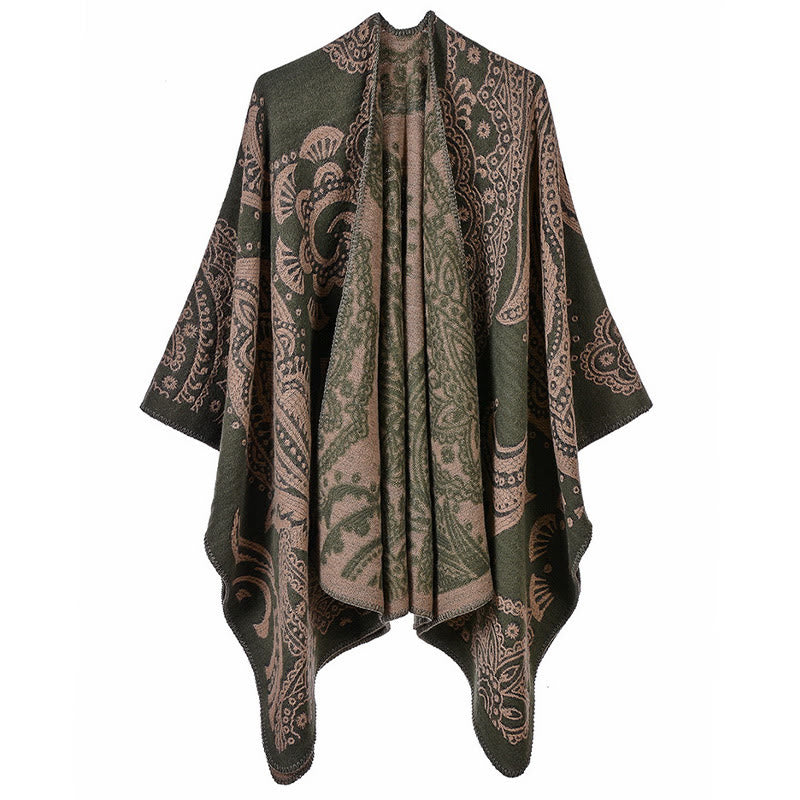 Buddha Stonesチベットカシューフラワーショール 秋冬 心地よいスカーフラップ