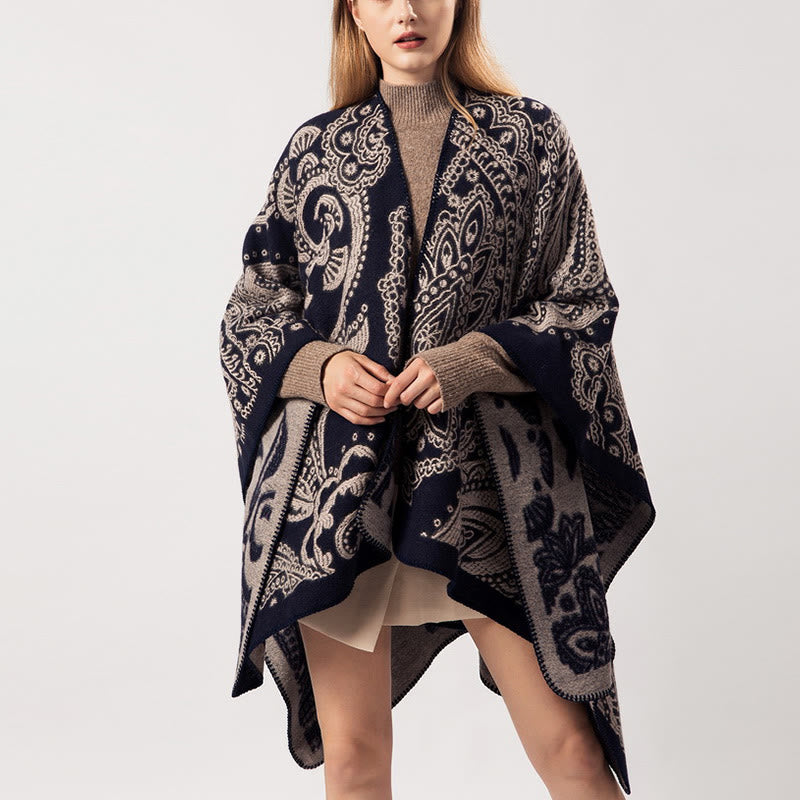 Buddha Stonesチベットカシューフラワーショール 秋冬 心地よいスカーフラップ