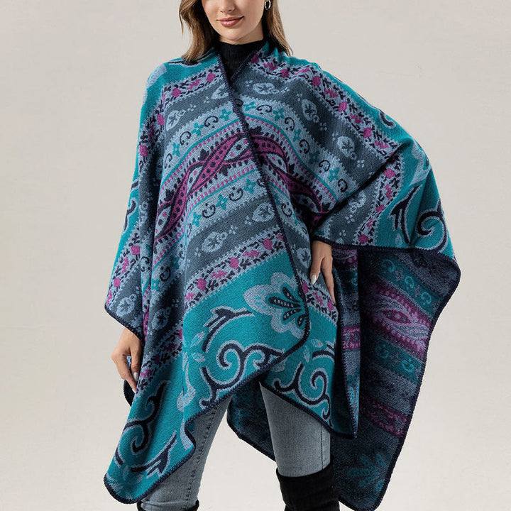 Buddha Stonesチベット 幾何学模様 横縞 花柄 ショール 秋冬 暖かい ソフト スカーフ ラップ - image 12