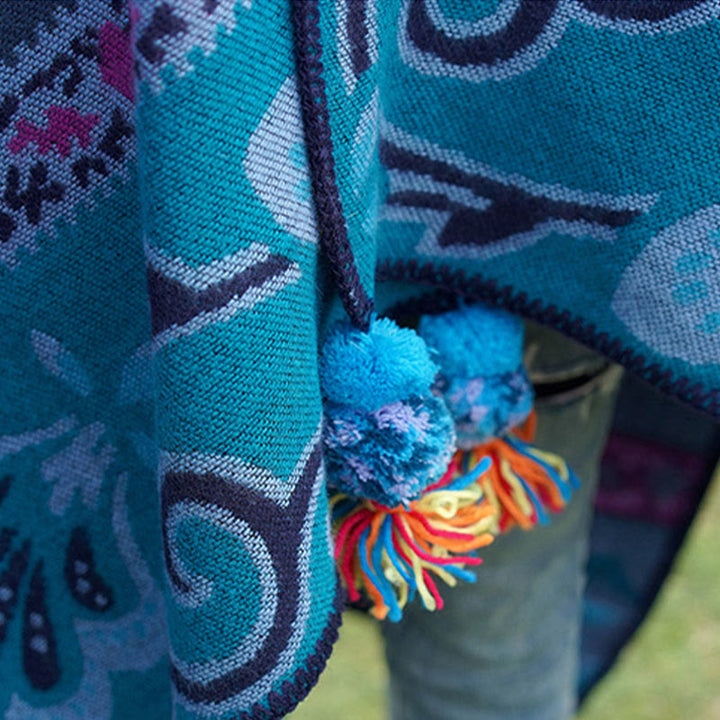 Buddha Stonesチベット 幾何学模様 横縞 花柄 ショール 秋冬 暖かい ソフト スカーフ ラップ - image 15