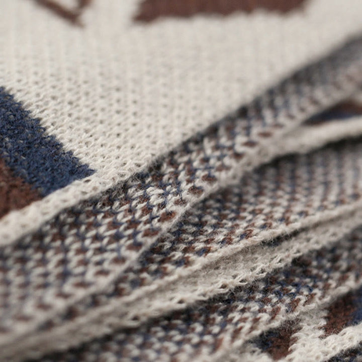 Buddha Stonesチベットウェーブストライプ幾何学タッセルショール秋冬心地よいスカーフラップ - image 18