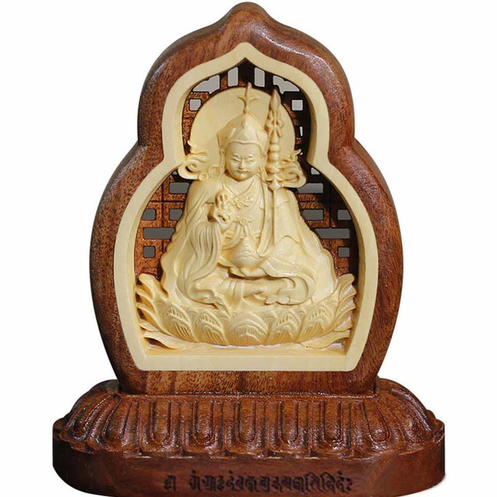 Buddha Stonesグル リンポチェ 仏陀 パドマサンバヴァン セレニティ 木彫り像 置物 装飾