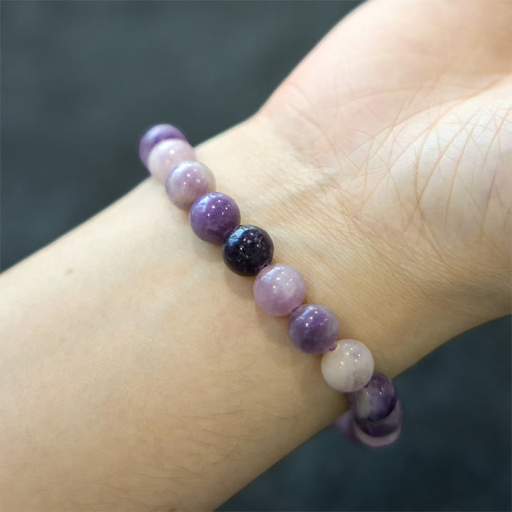 Buddha Stones紫雲母石ポジティブブレスレット