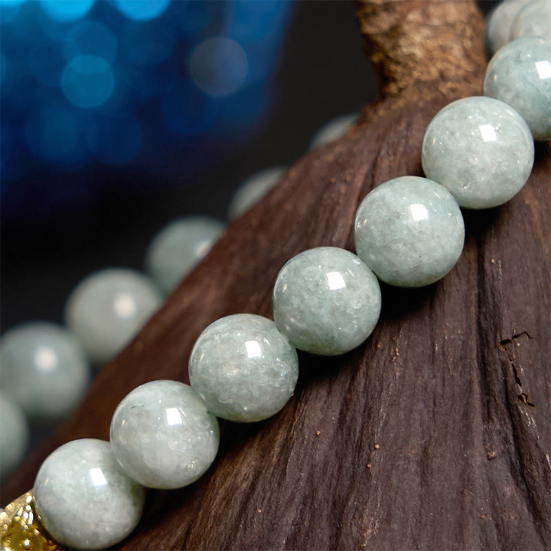 Buddha Stones翡翠の豊穣の花のブレスレット