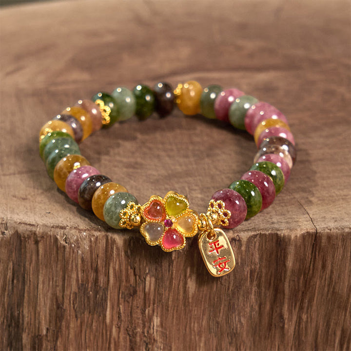 Buddha Stones トルマリン翡翠 安全・健康・愛を願うブレスレット