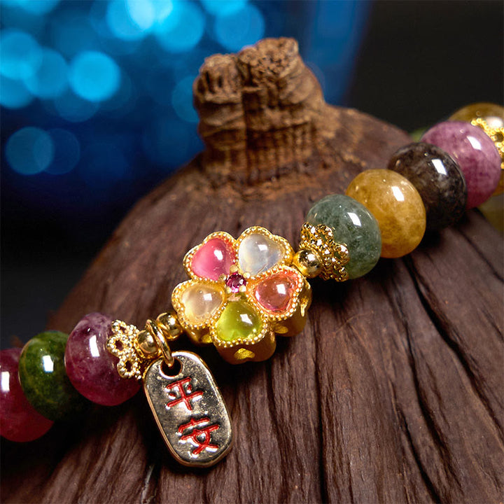 Buddha Stones トルマリン翡翠 安全・健康・愛を願うブレスレット