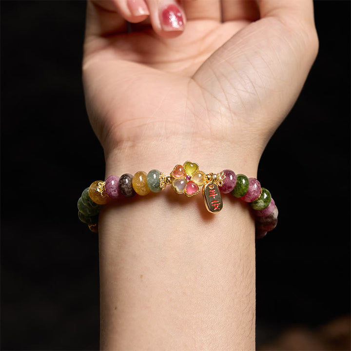 Buddha Stones トルマリン翡翠 安全・健康・愛を願うブレスレット
