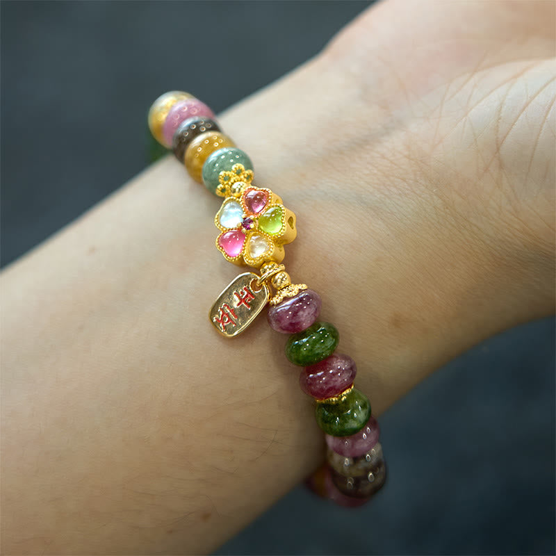 Buddha Stones トルマリン翡翠 安全・健康・愛を願うブレスレット