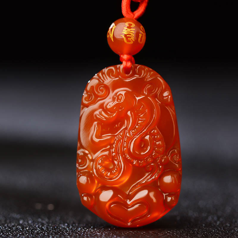 Buddha Stones十二支 赤瑪瑙 幸運のネックレスペンダント - image 2