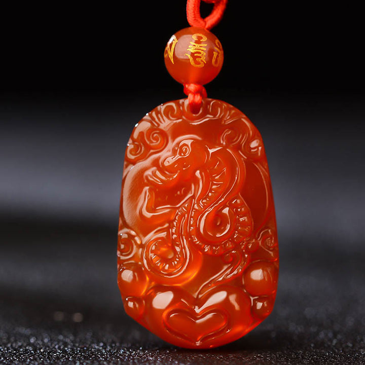 Buddha Stones十二支 赤瑪瑙 幸運のネックレスペンダント - image 2