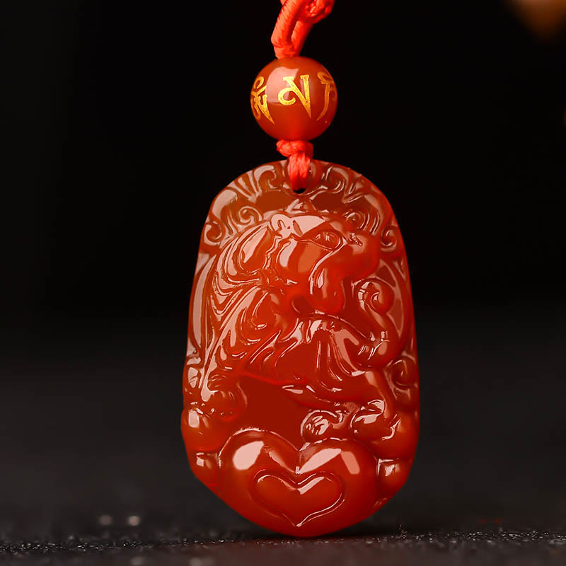 Buddha Stones十二支 赤瑪瑙 幸運のネックレスペンダント - 虎 - image 14