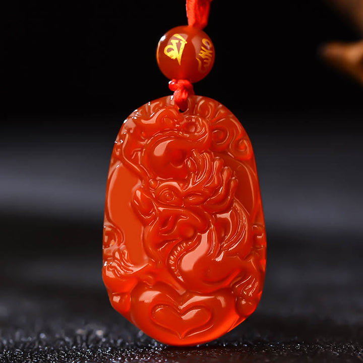 Buddha Stones十二支 赤瑪瑙 幸運のネックレスペンダント - ドラゴン - image 16