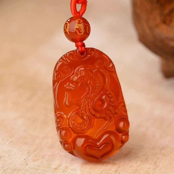 Buddha Stones十二支 赤瑪瑙 幸運のネックレスペンダント - image 4