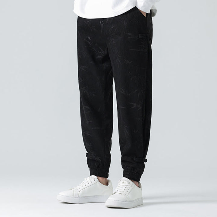 Buddha Stones秋冬 竹 メンズ フロッグボタン コーデュロイパンツ ポケット付き - image 13