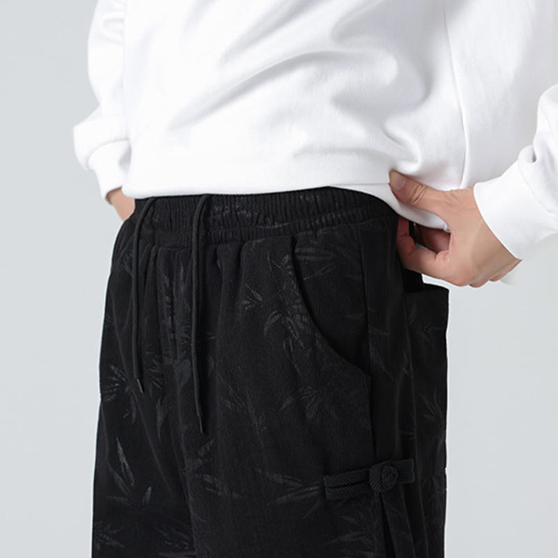 Buddha Stones秋冬 竹 メンズ フロッグボタン コーデュロイパンツ ポケット付き - image 17