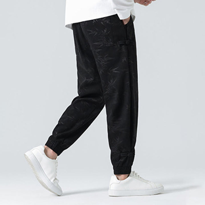 Buddha Stones秋冬 竹 メンズ フロッグボタン コーデュロイパンツ ポケット付き - image 11