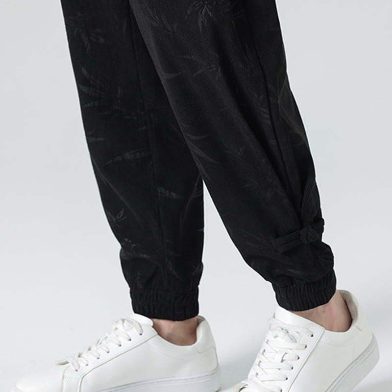 Buddha Stones秋冬 竹 メンズ フロッグボタン コーデュロイパンツ ポケット付き - image 19