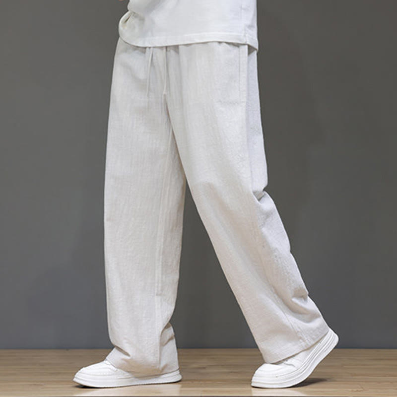 Buddha Stonesメンズ 夏用ストレートレッグパンツ（ポケット付き） - リネン - US/UK/AU46、 EU56 (5XL) - image 10