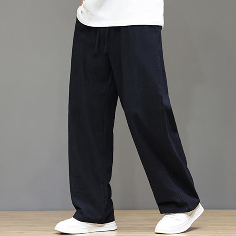 Buddha Stonesメンズ 夏用ストレートレッグパンツ（ポケット付き） - 黒 - US/UK/AU46、 EU56 (5XL) - image 30