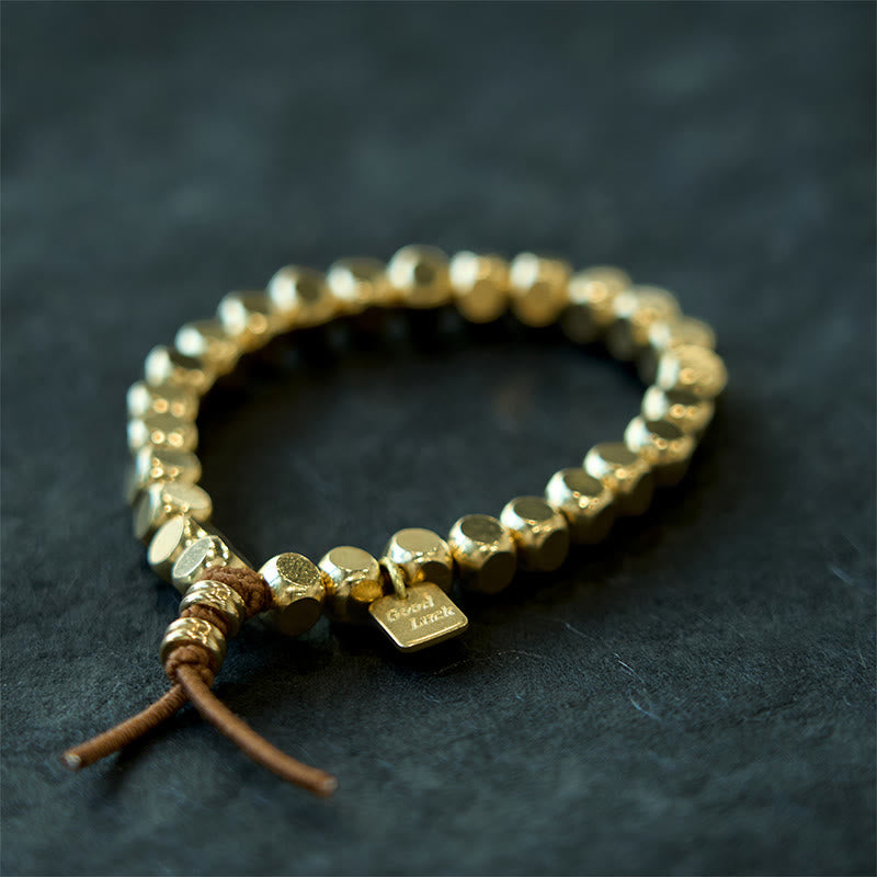 Buddha Stonesと真鍮・銅糸を使った幸運とセルフケアのためのブレスレット - image 10