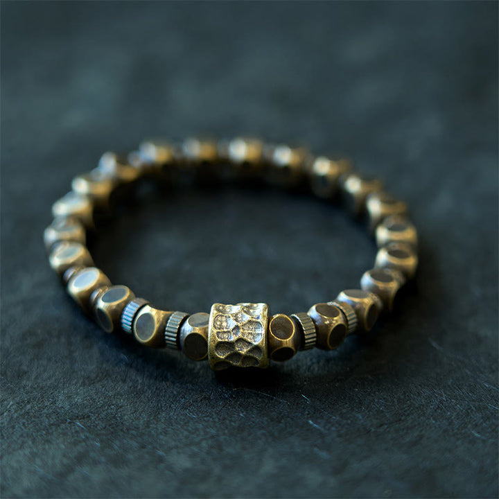 Buddha Stones、真鍮、銅、隕石模様のバランスブレスレット - image 9