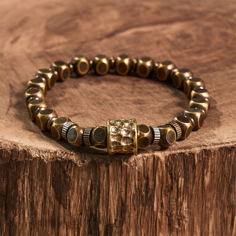 Buddha Stones、真鍮、銅、隕石模様のバランスブレスレット - image 10