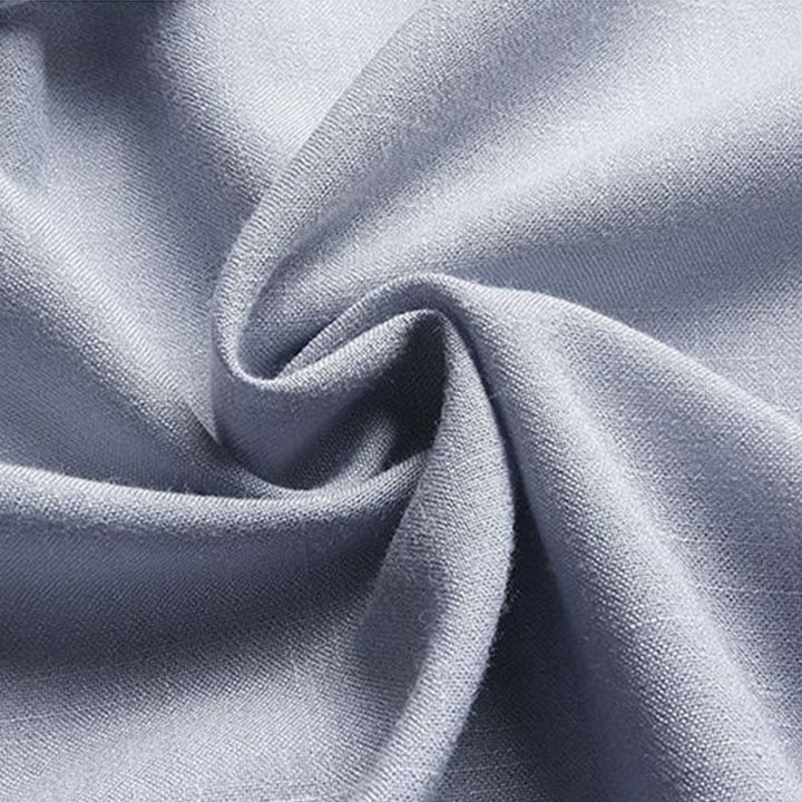 Buddha Stones 2点セット 唐装 無地 カエルボタン メンズ 長袖 シャツ パンツ セット - image 12