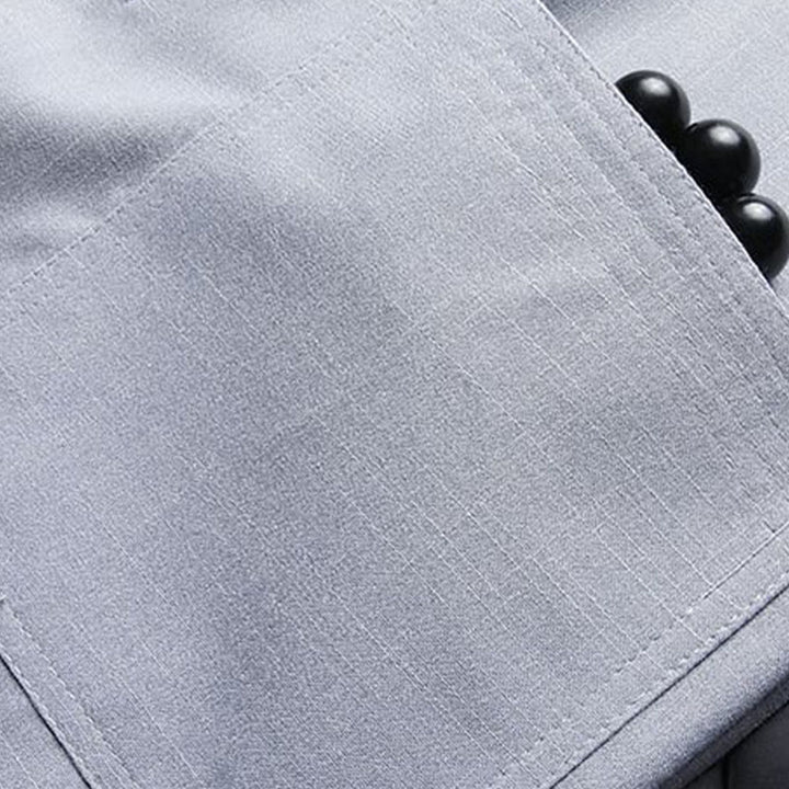 Buddha Stones 2点セット 唐装 無地 カエルボタン メンズ 長袖 シャツ パンツ セット - image 10