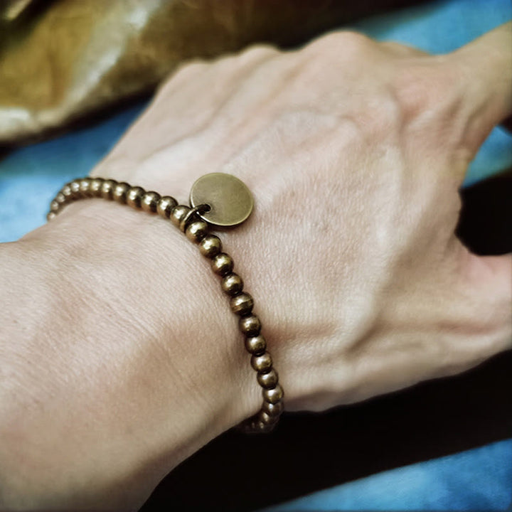 Buddha Stonesアメカジ真鍮銅バランスブレスレット - image 3