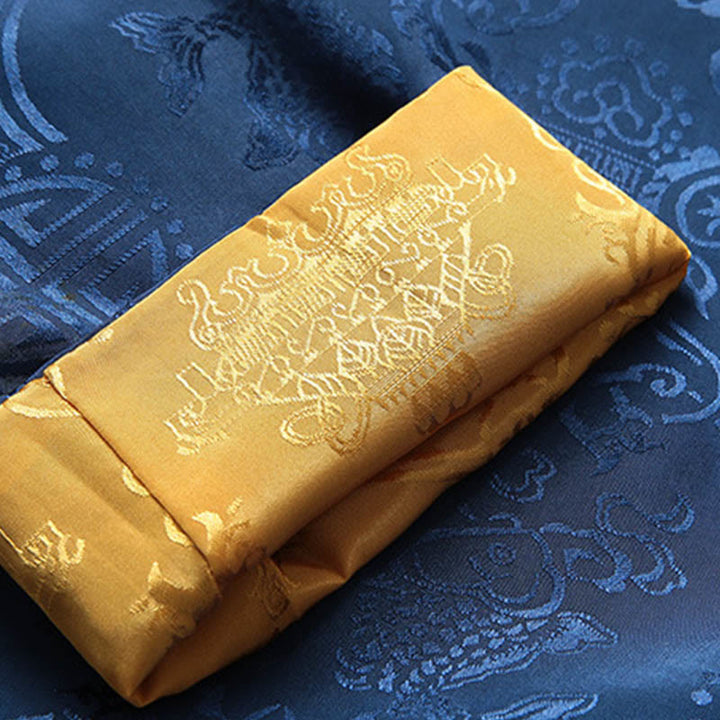 Buddha Stones 2点セット メンズ 唐装 鯉柄 カエルボタン 長袖シャツ パンツセット - image 15