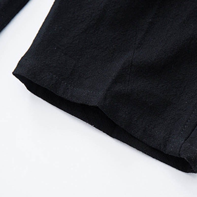 Buddha Stones 2点セット メンズ 唐装 ジャカード つる柄 カエルボタン コットン 長袖 シャツ パンツ セット - image 13