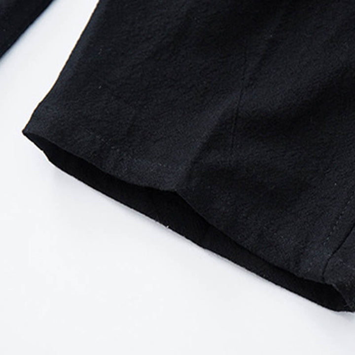 Buddha Stones 2点セット メンズ 唐装 ジャカード つる柄 カエルボタン コットン 長袖 シャツ パンツ セット - image 13