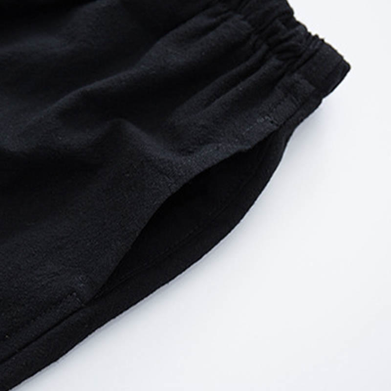 Buddha Stones 2点セット メンズ 唐装 ジャカード つる柄 カエルボタン コットン 長袖 シャツ パンツ セット - image 12