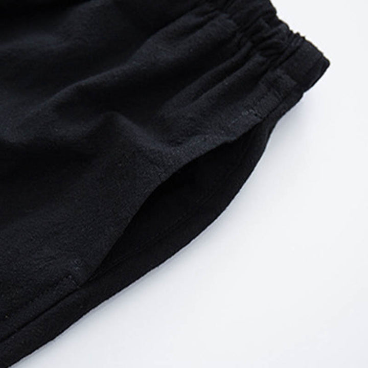 Buddha Stones 2点セット メンズ 唐装 ジャカード つる柄 カエルボタン コットン 長袖 シャツ パンツ セット - image 12