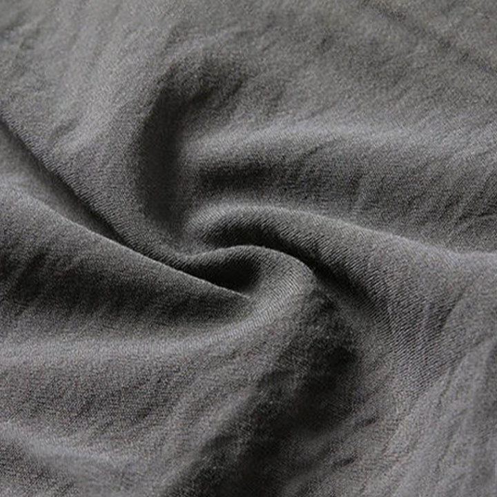 Buddha Stones 2点セット 無地 唐装 メンズ フロッグボタン 長袖 シャツ パンツ セット - image 7