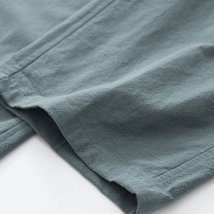 Buddha Stones 2点セット 禅唐装 メンズ リネン カエルボタン 長袖 シャツ パンツ セット - image 17