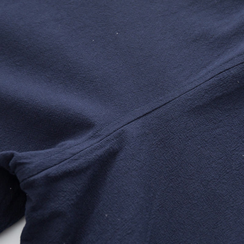 Buddha Stones 2点セット 禅唐装 メンズ リネン カエルボタン 長袖 シャツ パンツ セット - image 32