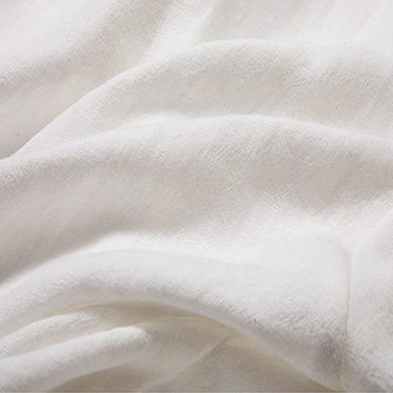 Buddha StonesVネック メンズ リネン 長袖シャツ 禅服 - image 9