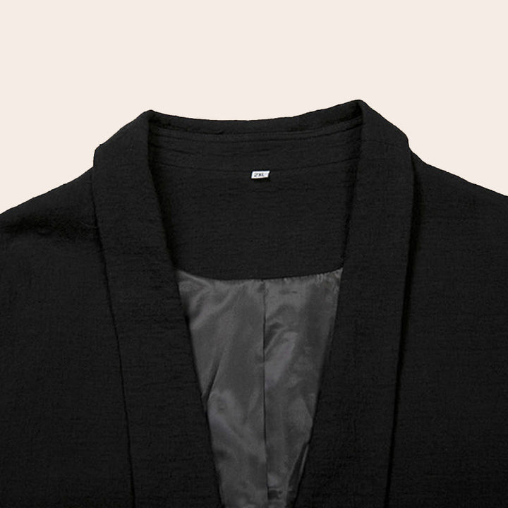 Buddha Stones秋 シンプル コットン メンズ 長袖 ミドル丈 コート 服