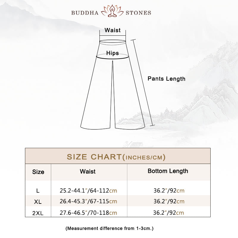 Buddha Stones2点セット 無地デザイン 禅 太極拳 瞑想服 コットンリネン トップス パンツ レディース セット - image 6