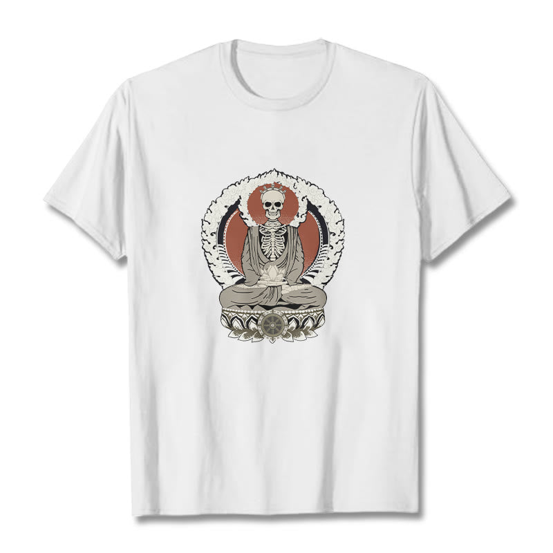 Buddha Stonesスケルトン柄Tシャツ - 白 - 2XL - image 6